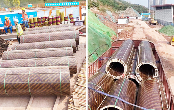 云南建筑圓柱模板卸車(chē)現(xiàn)場(chǎng)